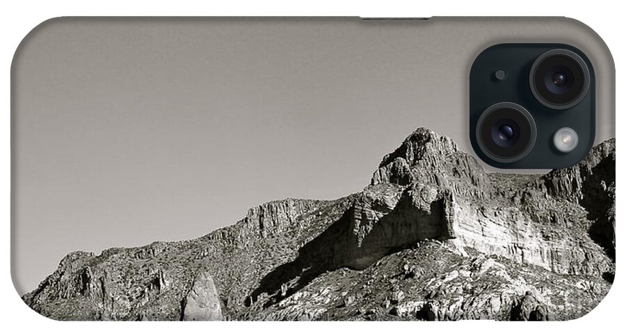 Salt River Canyon iPhone Case featuring the photograph Salt River Black and White by Pamela Walrath