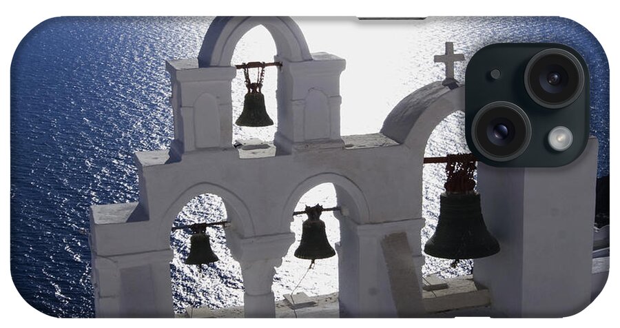 Santorini iPhone Case featuring the photograph Shadows of Santorini by Leslie Leda