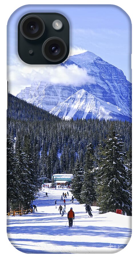 Mountain iPhone Case featuring the photograph Skiing in mountains 2 by Elena Elisseeva
