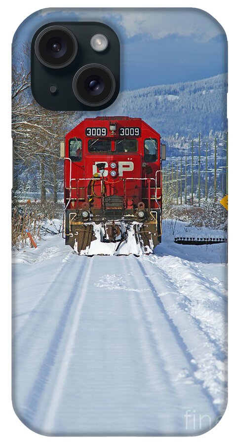 Trains iPhone Case featuring the photograph Snow Covered Tracks by Randy Harris