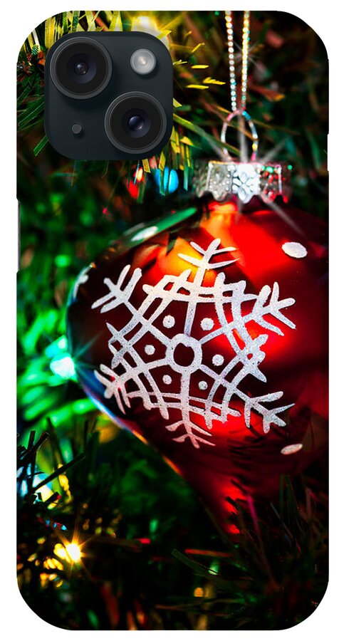 Snowflake iPhone Case featuring the photograph Snowflake Ornament by Christopher Holmes