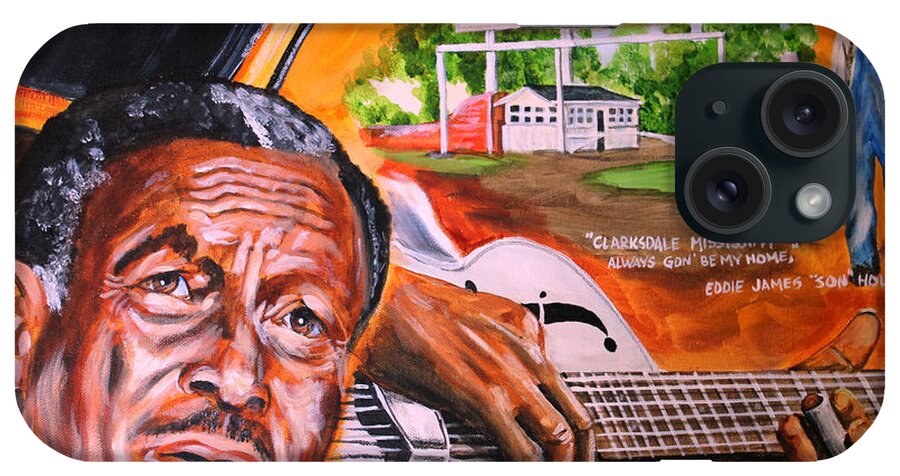 Son House iPhone Case featuring the painting Son House by Karl Wagner