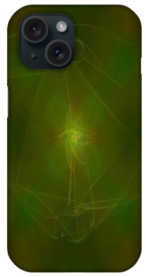 Digital Painting iPhone Case featuring the painting Spatial Freeze by Marie Jamieson