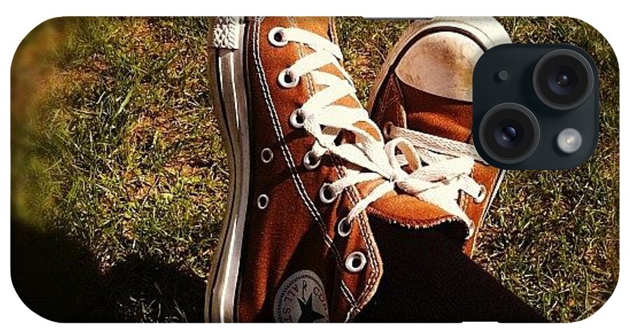 Work iPhone Case featuring the photograph #spring #malmö #sweden #converse by Isabelle Guzman 