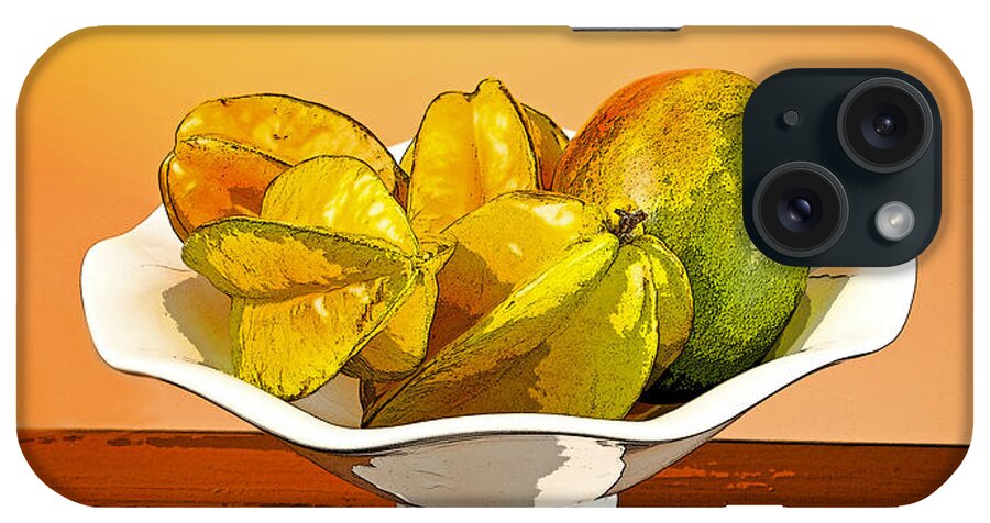 Digital Art iPhone Case featuring the photograph Star Fruit and Mango by Michelle Constantine