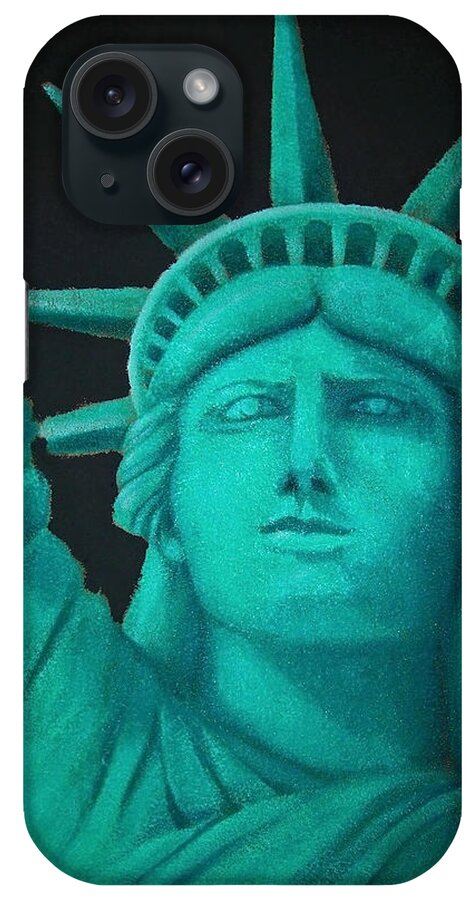 North America iPhone Case featuring the photograph Statue of Liberty ... by Juergen Weiss