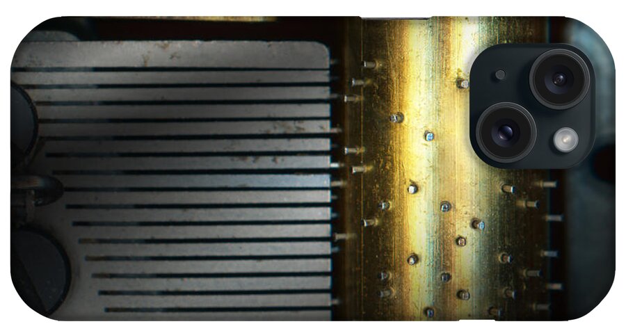 Steampunk iPhone Case featuring the photograph Steampunk - Gears - Music Machine by Mike Savad