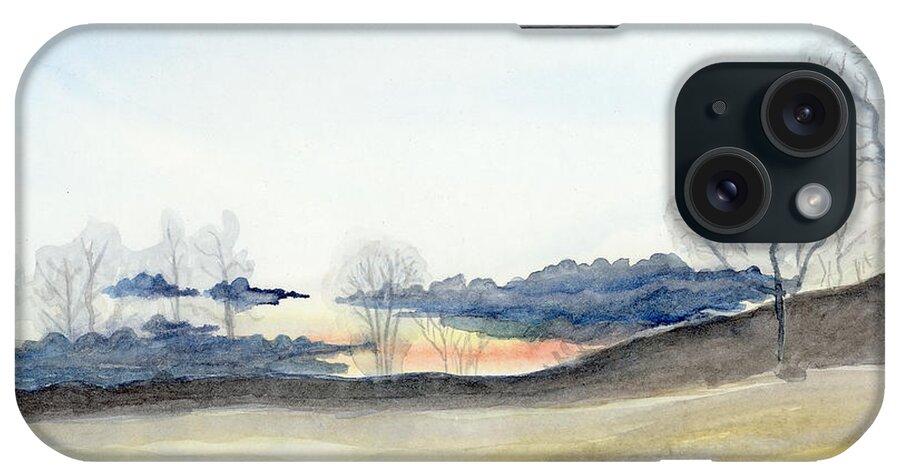 Winter iPhone Case featuring the painting Stormy Sky by Jackie Irwin
