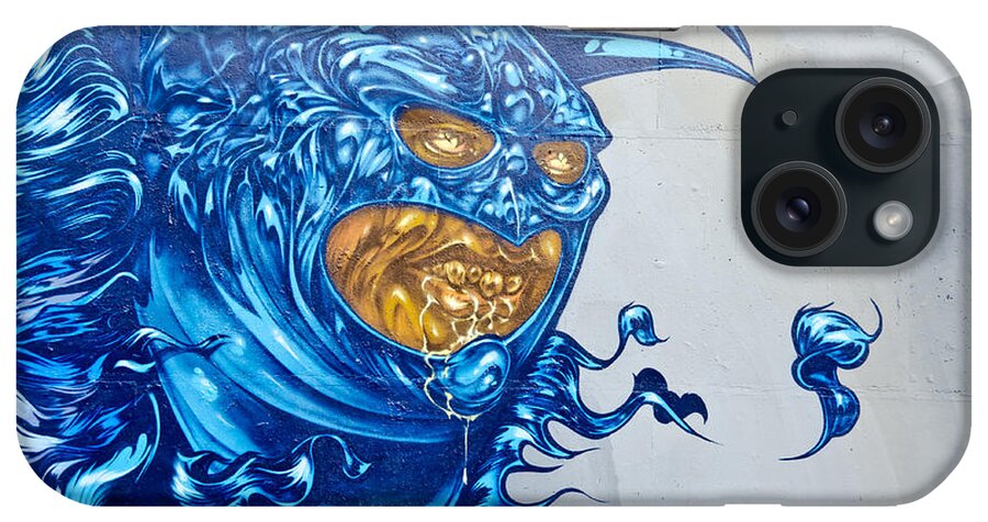 Graffiti iPhone Case featuring the painting Strange Graffiti Creature by Yurix Sardinelly