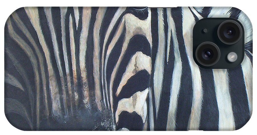 Watercolor iPhone Case featuring the painting Stripes...SOLD by Sandy Brindle