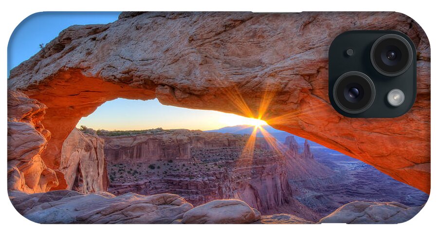 Arches National Park iPhone Case featuring the photograph Sunrise at Mesa Arch by Sue Karski
