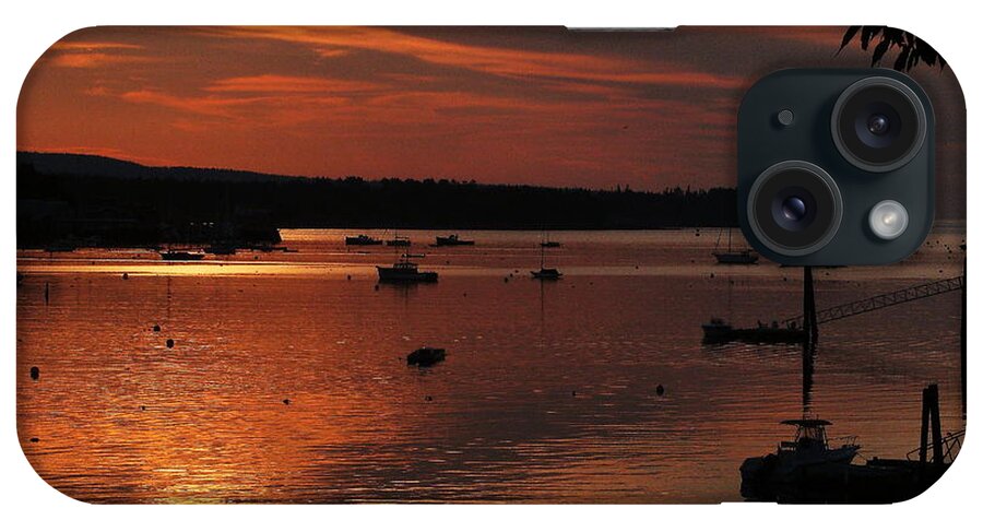 Sunrise iPhone Case featuring the photograph Sunrise over Southwest Harbor by Jeff Heimlich