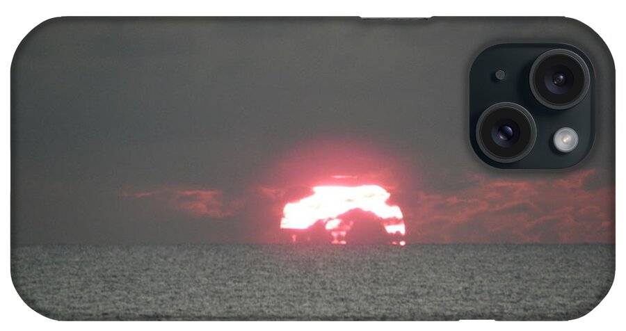 Sunrise iPhone Case featuring the photograph Sunrise Over The Atlantics Horizon by Kim Galluzzo