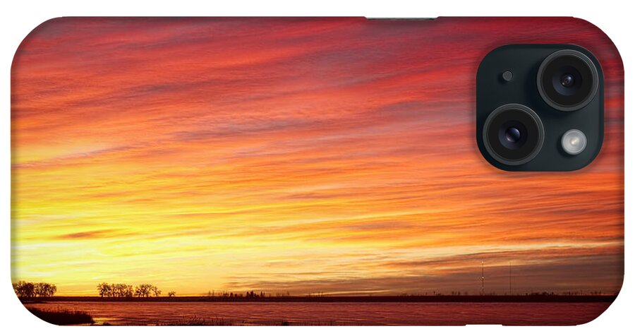 Sunrise iPhone Case featuring the photograph Sunrise over Union Reservoir in Longmont Colorado Boulder County by James BO Insogna