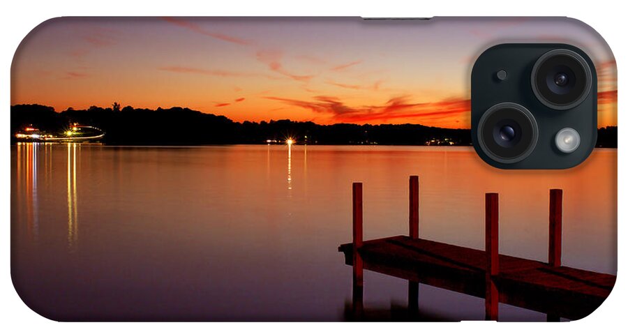 Sunsets iPhone Case featuring the photograph Sunset at the Dock by Michelle Joseph-Long