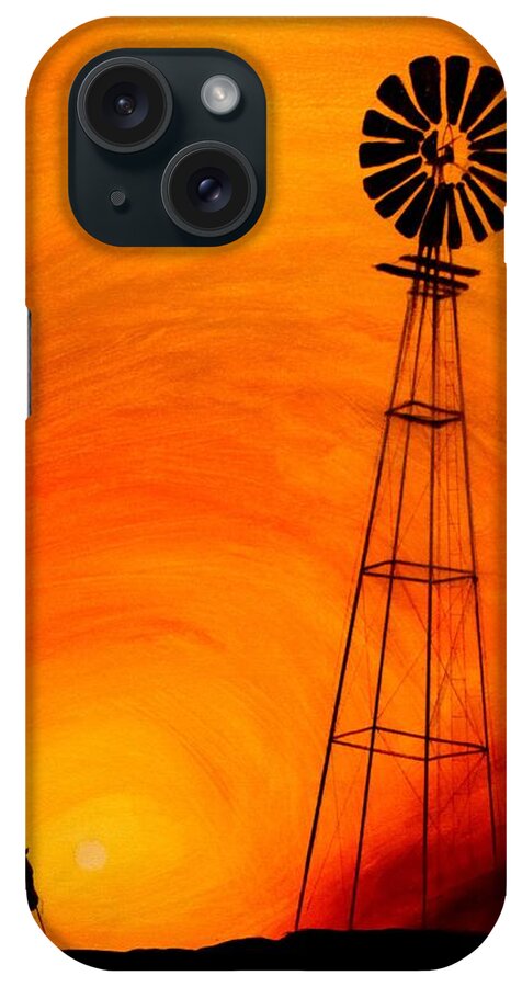 Sunset iPhone Case featuring the painting Sunset by J Vincent Scarpace