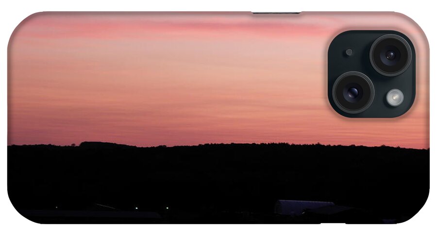 Color Photography iPhone Case featuring the photograph Sunset Over The Farm by Kim Galluzzo