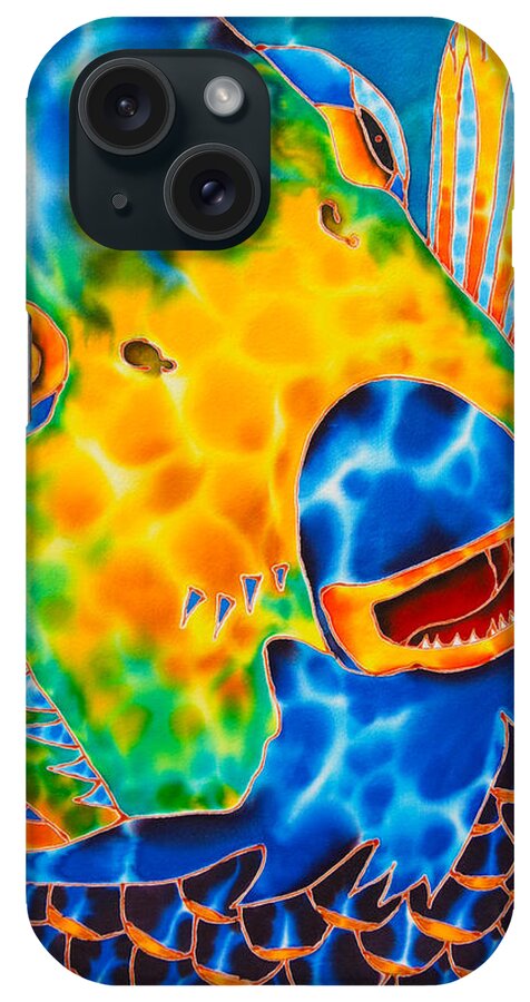 Fish Art iPhone Case featuring the painting Queen Angelfish by Daniel Jean-Baptiste