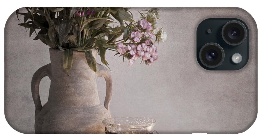 Pot iPhone Case featuring the photograph Sweet williams vintage by Jane Rix