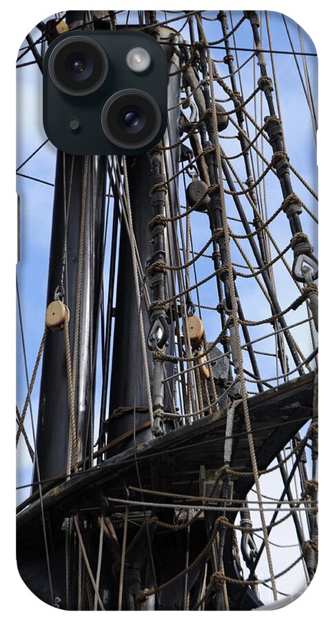 Mast iPhone Case featuring the photograph Tall Ship Mast by Ronald Grogan