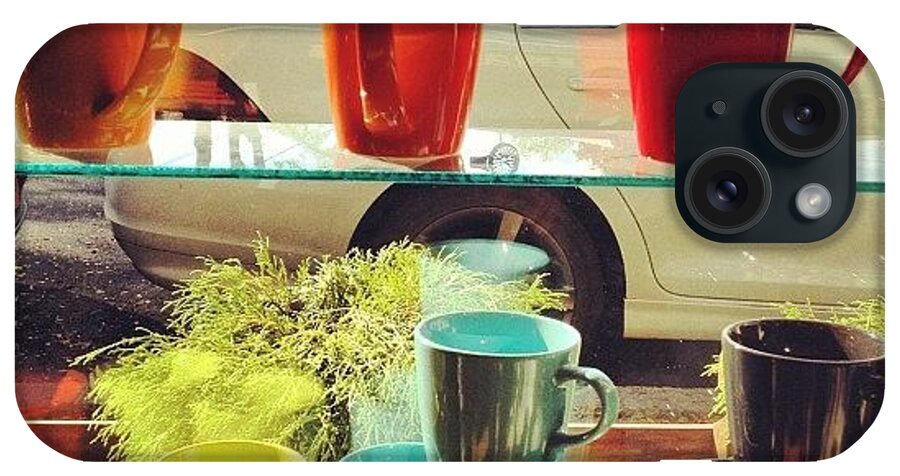 Shop iPhone Case featuring the photograph Tea! #tea #coffee #drink #shop #pottery by Shannon Ferguson