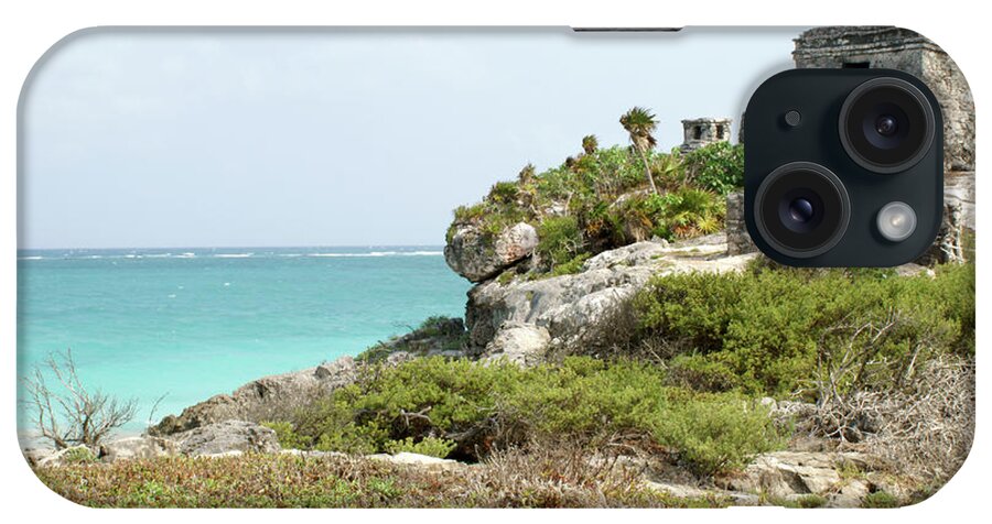 Mexico iPhone Case featuring the photograph TEMPLE OF THE WIND GOD Tulum Mexico by John Mitchell