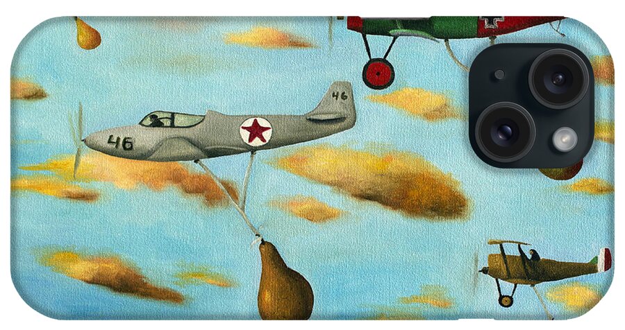 Plane iPhone Case featuring the painting The Amazing Race 7 by Leah Saulnier The Painting Maniac