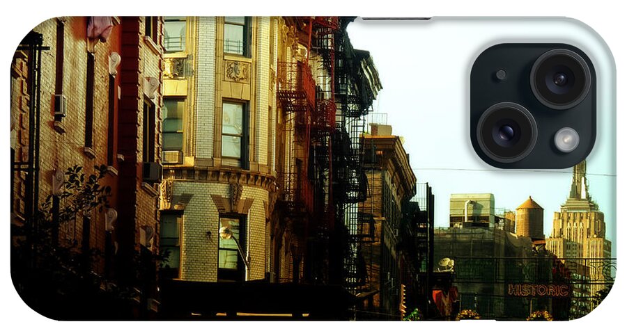 New York City iPhone Case featuring the photograph The Empire State Building and Little Italy - New York City by Vivienne Gucwa