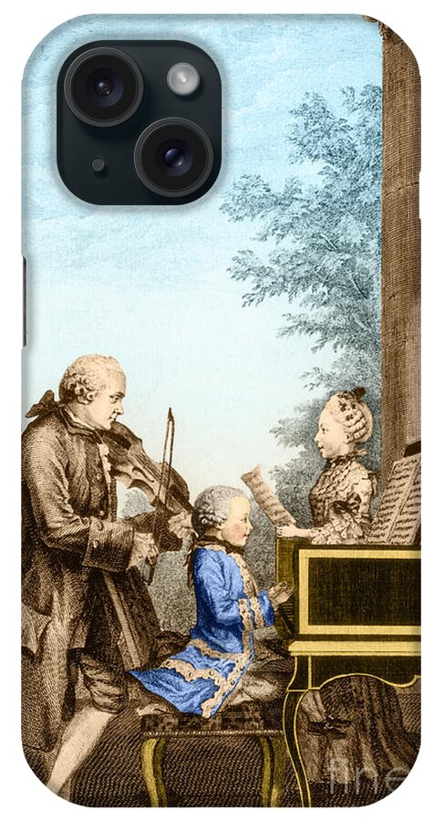 Mozart Family iPhone Case featuring the photograph The Mozart Family On Tour 1763 by Photo Researchers