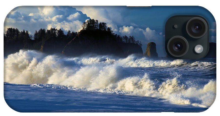 Rialto Beach iPhone Case featuring the photograph The Olympic Blues by Adam Jewell