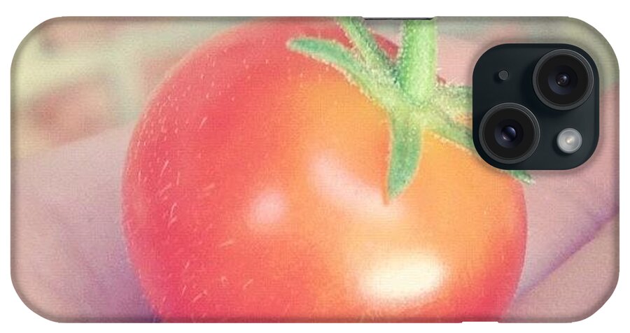 Perfect iPhone Case featuring the photograph The #perfect #red #tiny #tomato #fruit by Charles H