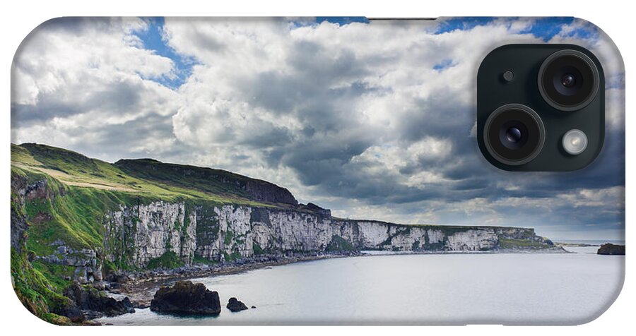 Blue iPhone Case featuring the photograph The White Cliffs of Carrick A Rede by Semmick Photo