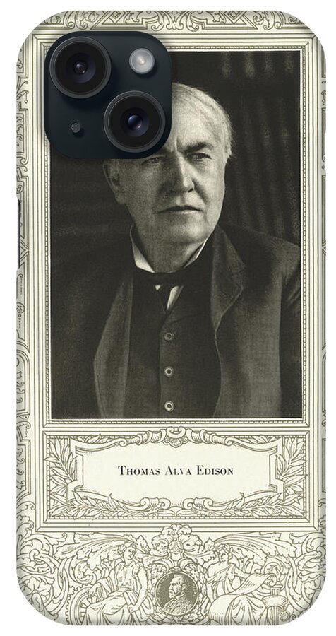 Edison iPhone Case featuring the photograph Thomas Edison, American Inventor by Science, Industry & Business Librarynew York Public Library