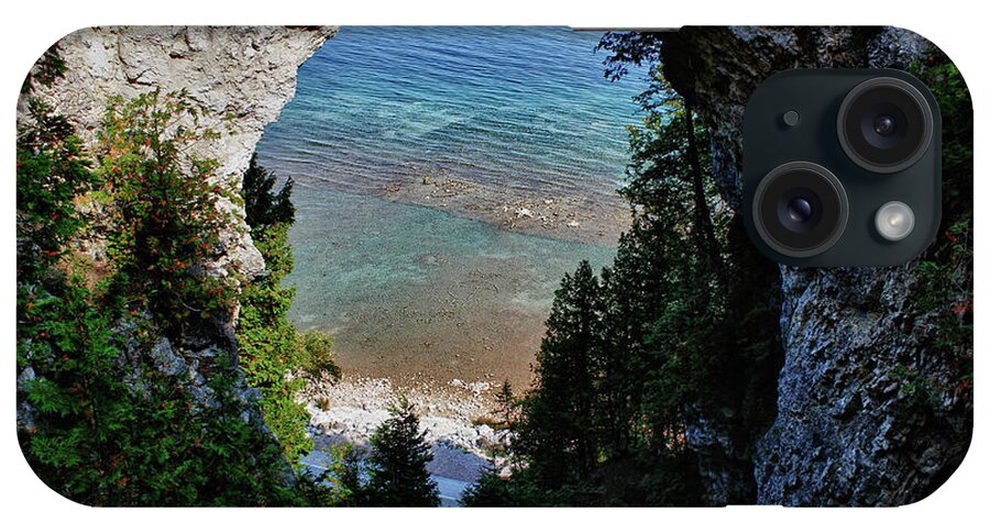 Arch Rock iPhone Case featuring the photograph Through the Window Deep by Rachel Cohen
