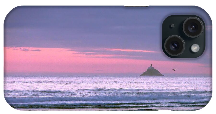 Tillamook Lighthouse iPhone Case featuring the photograph Tilly Sunset by Wendy McKennon