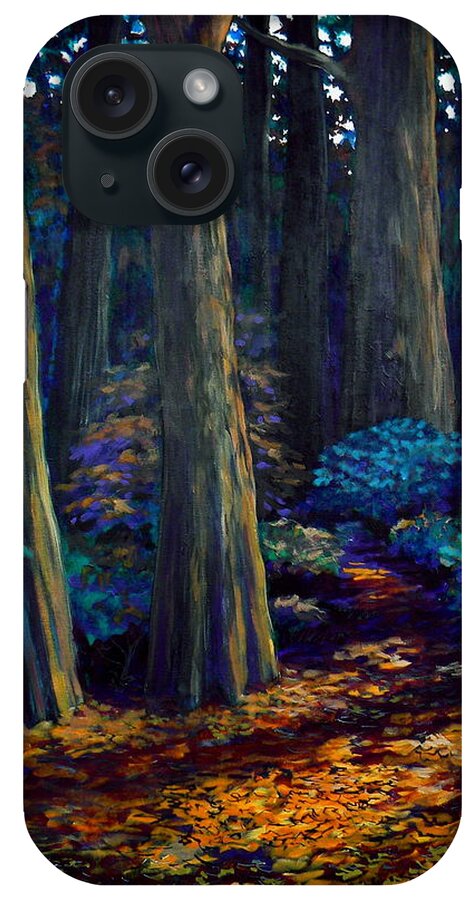 Woods iPhone Case featuring the painting To the Woods by Jeanette Jarmon