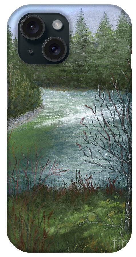 Tofino iPhone Case featuring the pastel Tofino River by Ginny Neece