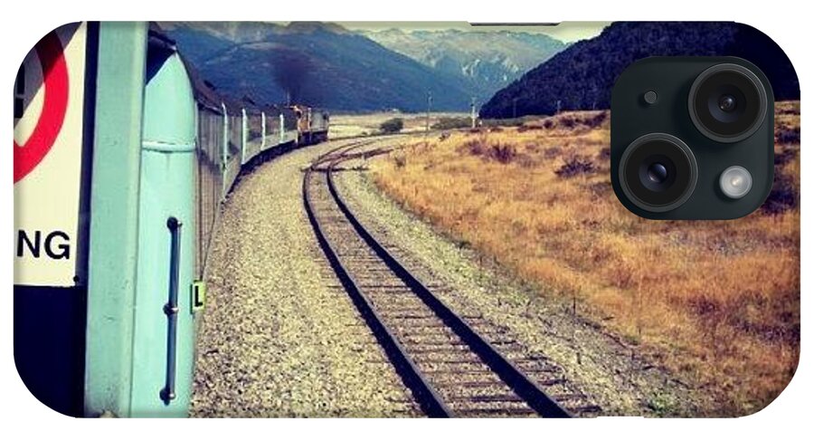 30likes iPhone Case featuring the photograph #train #newzealand #pass #mountains by Mark Hutchinson