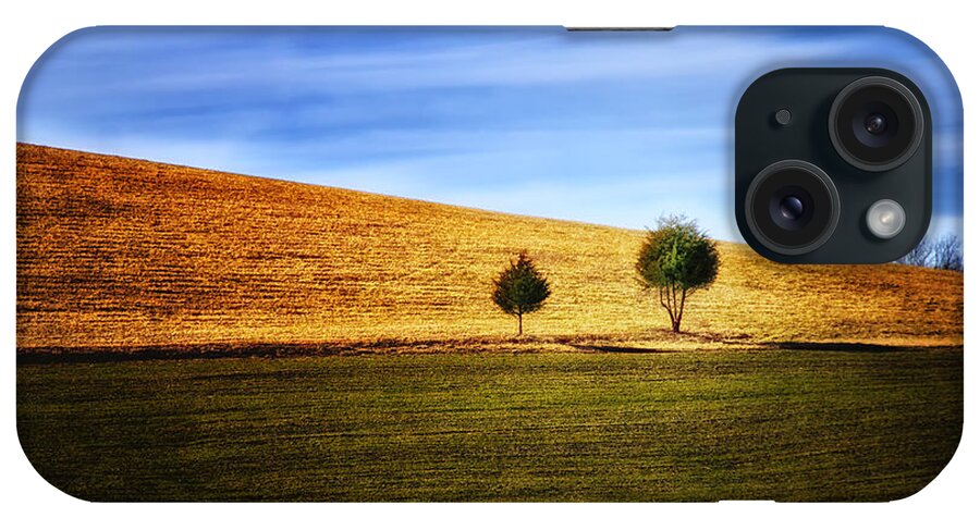 Trees iPhone Case featuring the photograph Trees on Rolling Plains by Bill and Linda Tiepelman