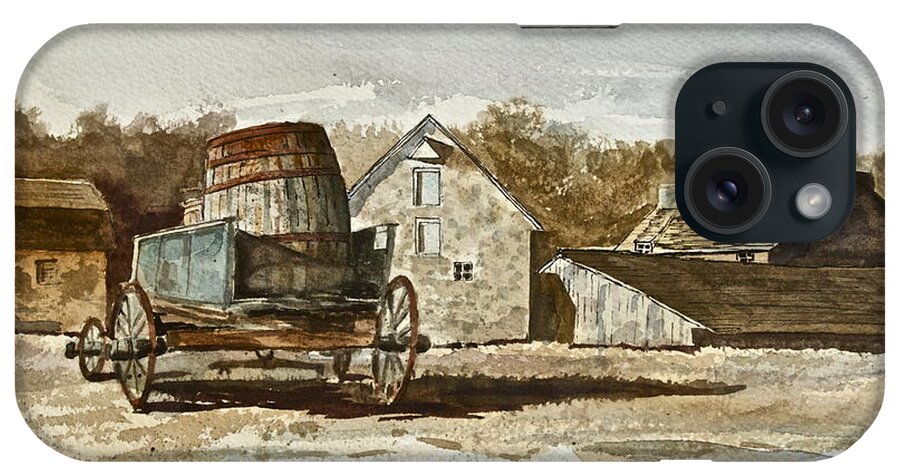 Cider Barrel iPhone Case featuring the painting Tribute to Andrew Wyeth I by Frank SantAgata