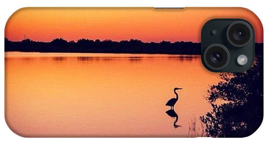 Egret iPhone Case featuring the photograph #twilight #sunset #color #vibrant by Naveen Yellappa