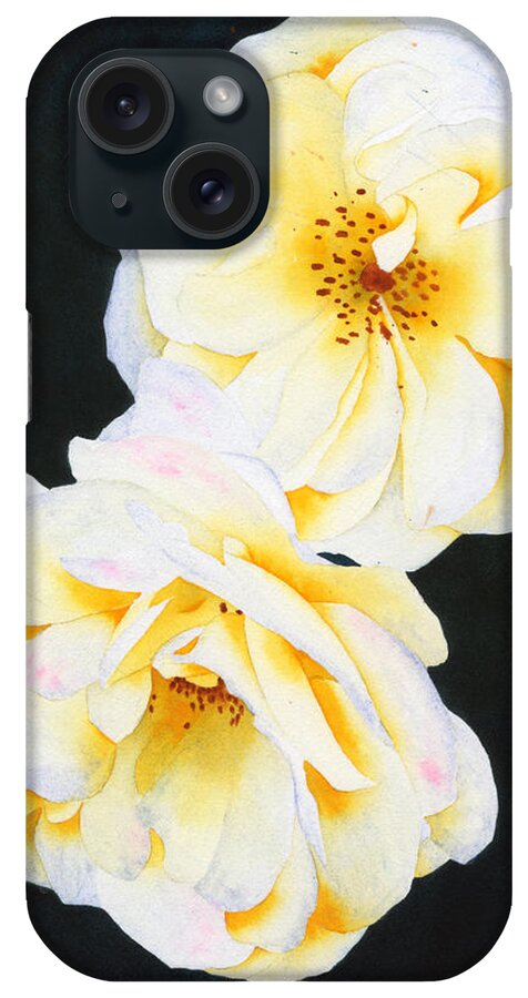 Flower iPhone Case featuring the painting Two of a Kind by Ken Powers
