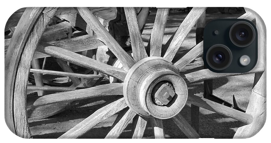 Wagon iPhone Case featuring the photograph Wagon Wheel by Pamela Walrath