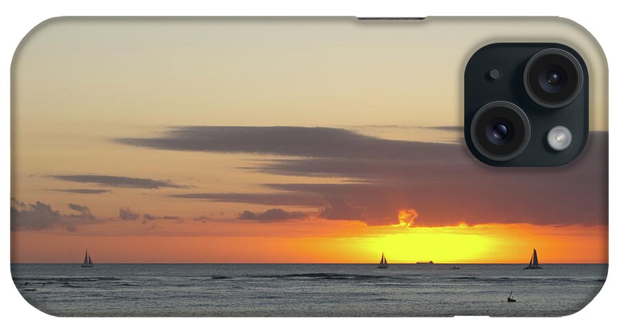 Hawaii iPhone Case featuring the photograph Waikiki Sunset by Dan McManus