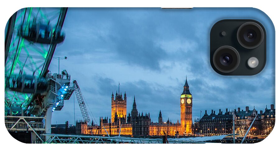 Millennium Wheel iPhone Case featuring the photograph Westminster and The London Eye by Dawn OConnor