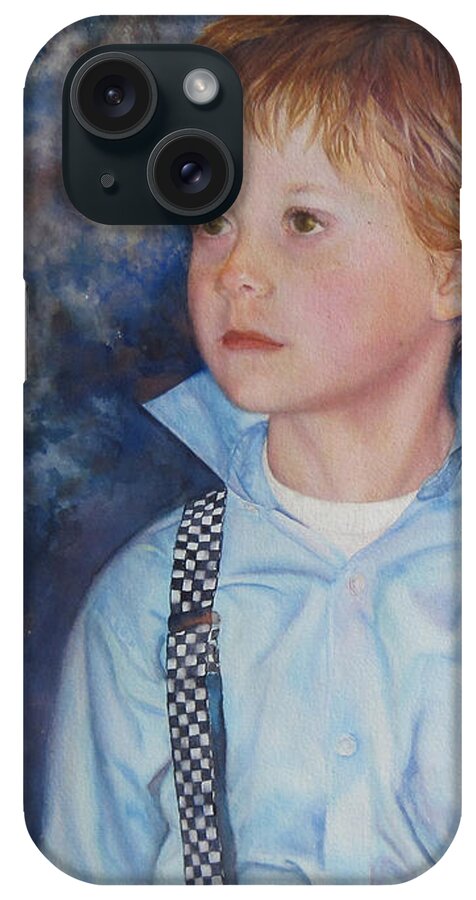 Blue Boy iPhone Case featuring the painting Blue Boy by Mary Beglau Wykes