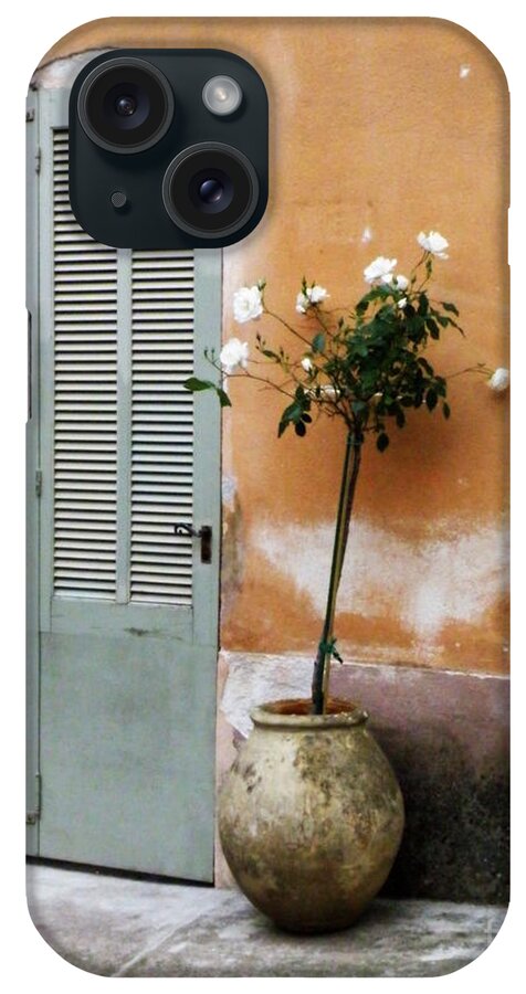 Door And Windows iPhone Case featuring the photograph White Roses at Front Door by Lainie Wrightson