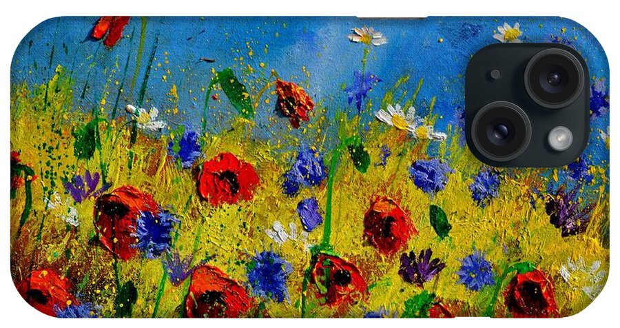 Poppies iPhone Case featuring the painting Wild Flowers 119010 by Pol Ledent