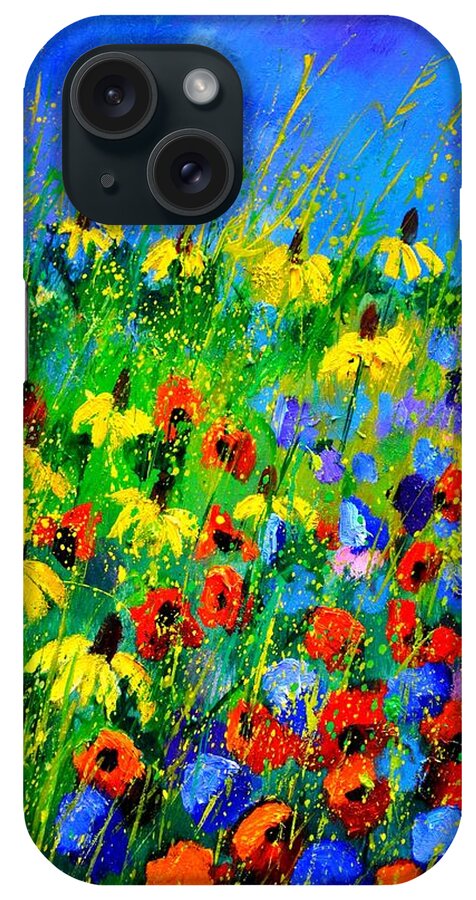 Poppies iPhone Case featuring the painting Wild Flowers 452180 by Pol Ledent