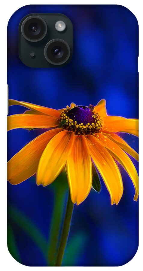Yellow Flower iPhone Case featuring the photograph Yellow Petal Blues by Bill and Linda Tiepelman